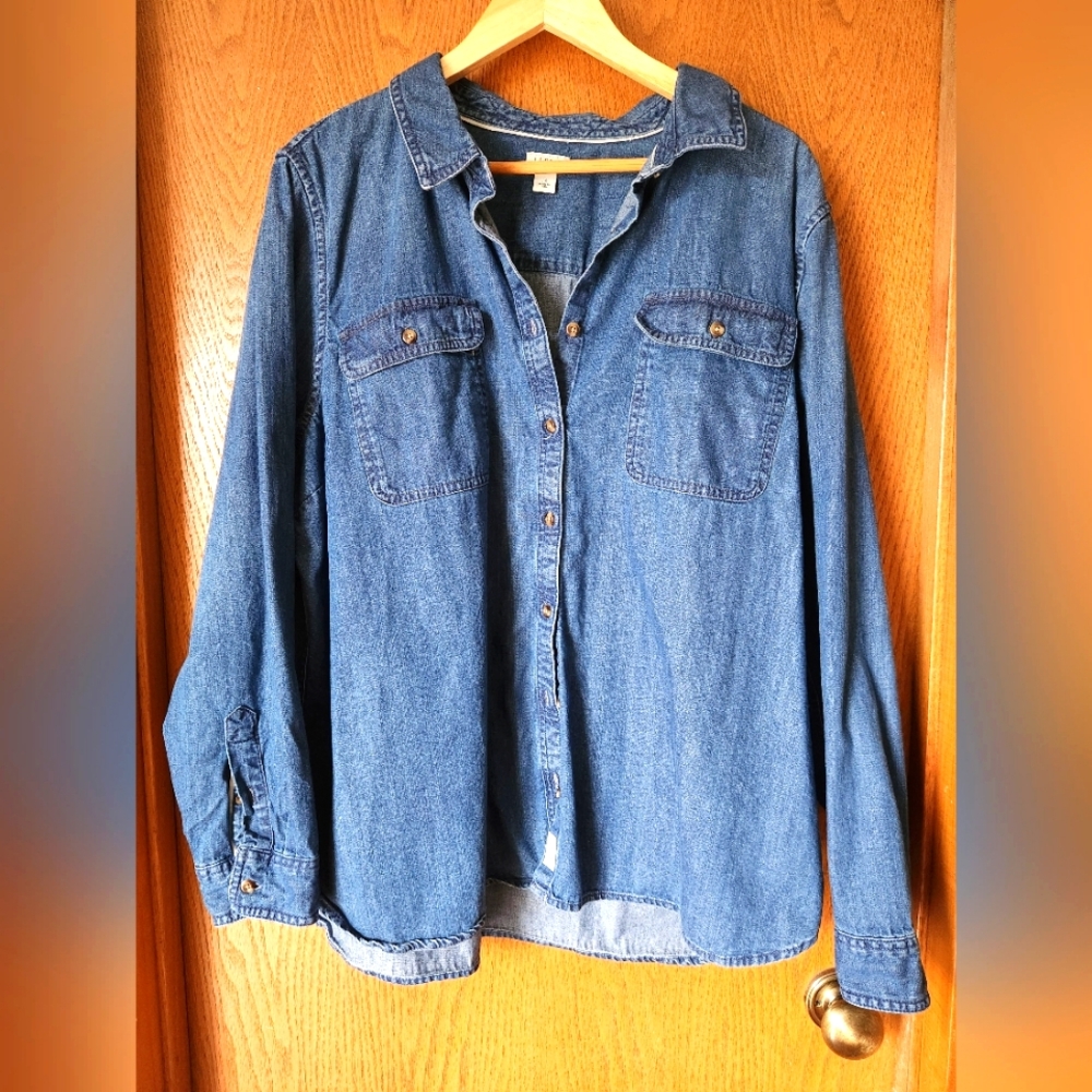Llbean chambray buttondown